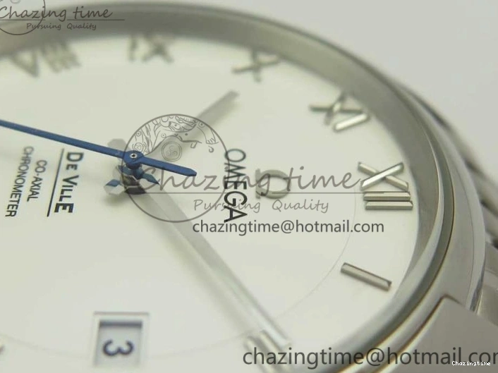 0315 De Ville Hour Vision 41mm SS VSF 1:1 Best Edition White Dial on SS Bracelet A8500 Super Clone Casual 7946